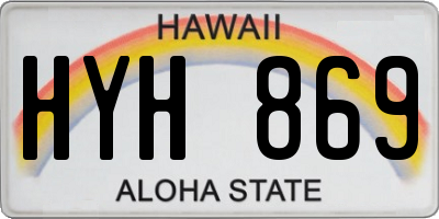 HI license plate HYH869
