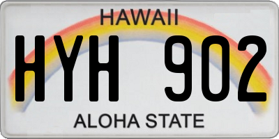 HI license plate HYH902