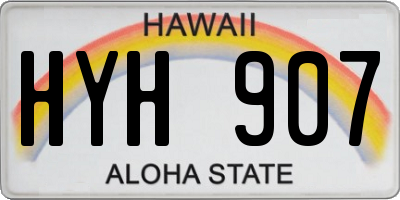 HI license plate HYH907
