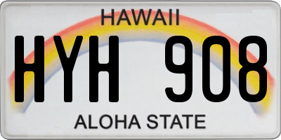 HI license plate HYH908