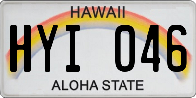 HI license plate HYI046