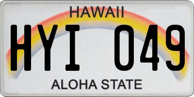 HI license plate HYI049