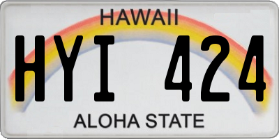 HI license plate HYI424