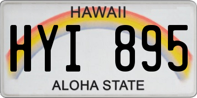 HI license plate HYI895