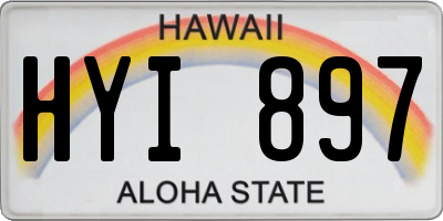 HI license plate HYI897
