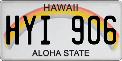 HI license plate HYI906