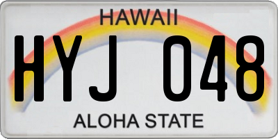HI license plate HYJ048