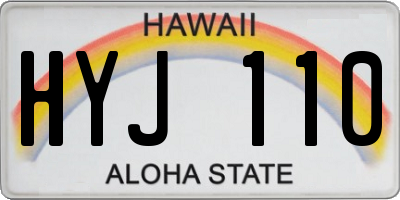 HI license plate HYJ110