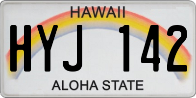 HI license plate HYJ142