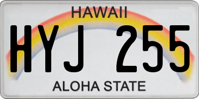 HI license plate HYJ255