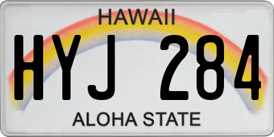 HI license plate HYJ284