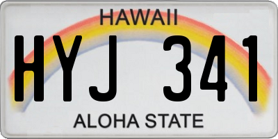 HI license plate HYJ341