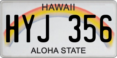 HI license plate HYJ356
