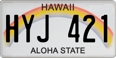 HI license plate HYJ421