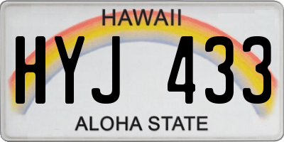 HI license plate HYJ433