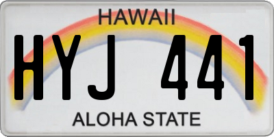 HI license plate HYJ441