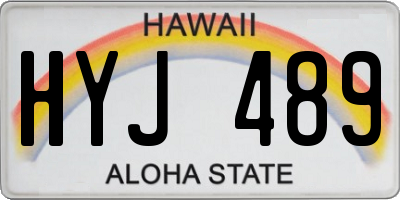 HI license plate HYJ489