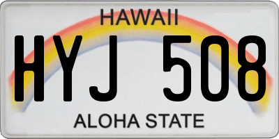 HI license plate HYJ508