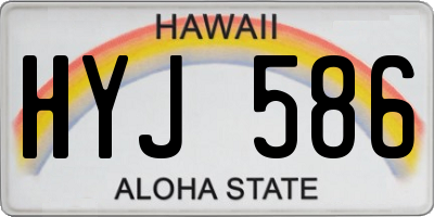 HI license plate HYJ586