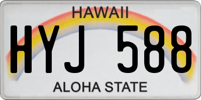 HI license plate HYJ588