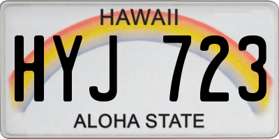 HI license plate HYJ723