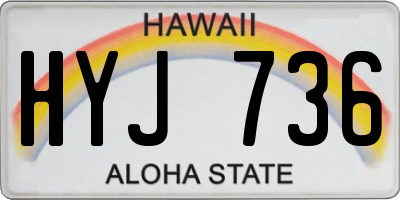 HI license plate HYJ736