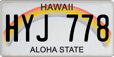 HI license plate HYJ778
