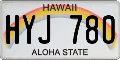 HI license plate HYJ780