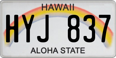 HI license plate HYJ837