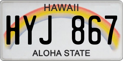 HI license plate HYJ867