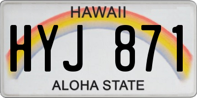 HI license plate HYJ871