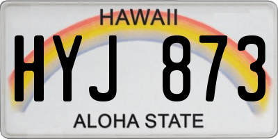HI license plate HYJ873