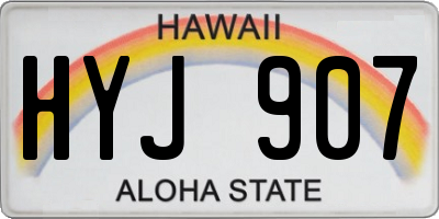 HI license plate HYJ907