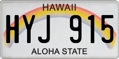 HI license plate HYJ915