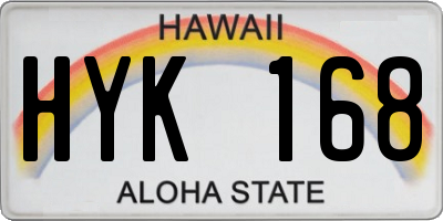 HI license plate HYK168