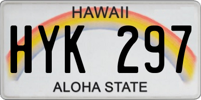 HI license plate HYK297