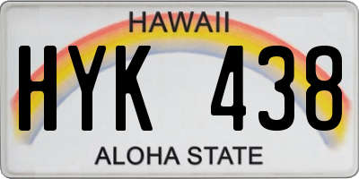 HI license plate HYK438