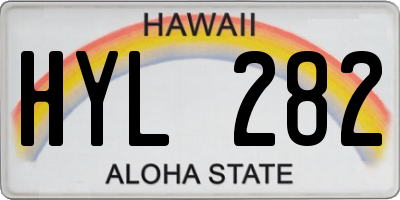 HI license plate HYL282