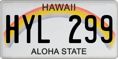 HI license plate HYL299