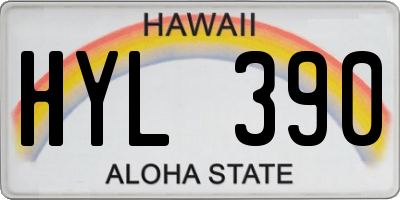 HI license plate HYL390