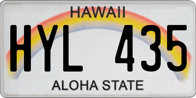 HI license plate HYL435
