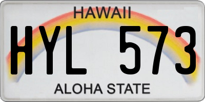HI license plate HYL573