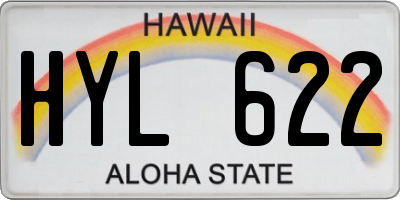 HI license plate HYL622