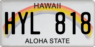 HI license plate HYL818