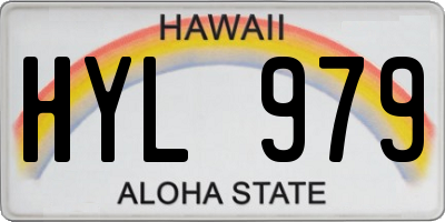 HI license plate HYL979