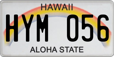 HI license plate HYM056