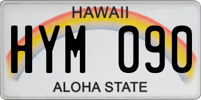 HI license plate HYM090