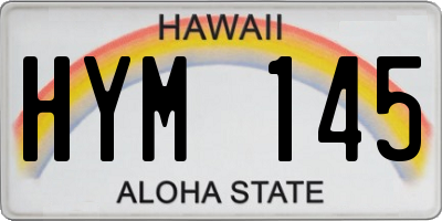 HI license plate HYM145