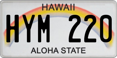 HI license plate HYM220