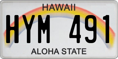 HI license plate HYM491